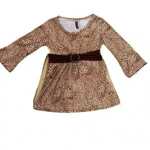 Lily Bleu Toddler Girl’s Dress Animal Print Attached Belt